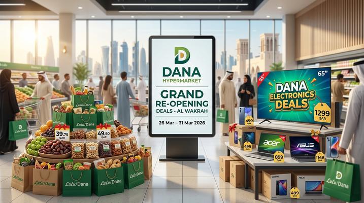 Dana Hypermarket Grand Re-Opening Deals in Al Wakra, Qatar – 26 to 31 Mar 2026