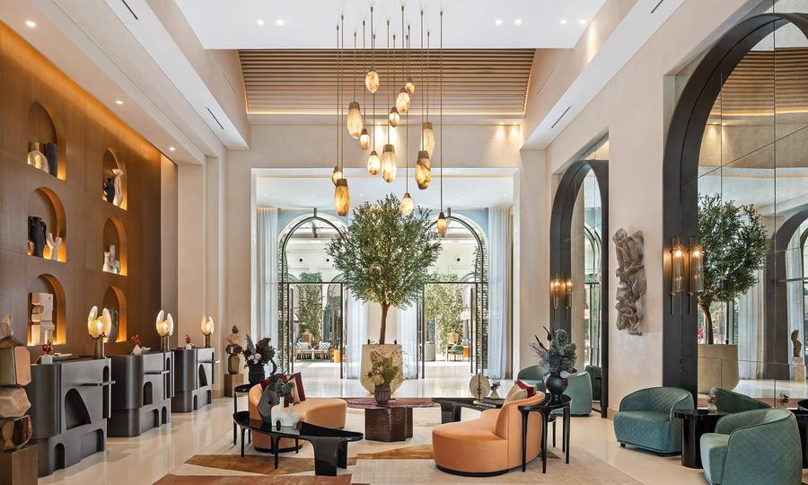 Vida Creek Beach hotel overlooking Dubai Creek lagoon