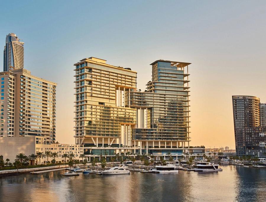 The Lana Dubai exterior overlooking Marasi Bay Marina