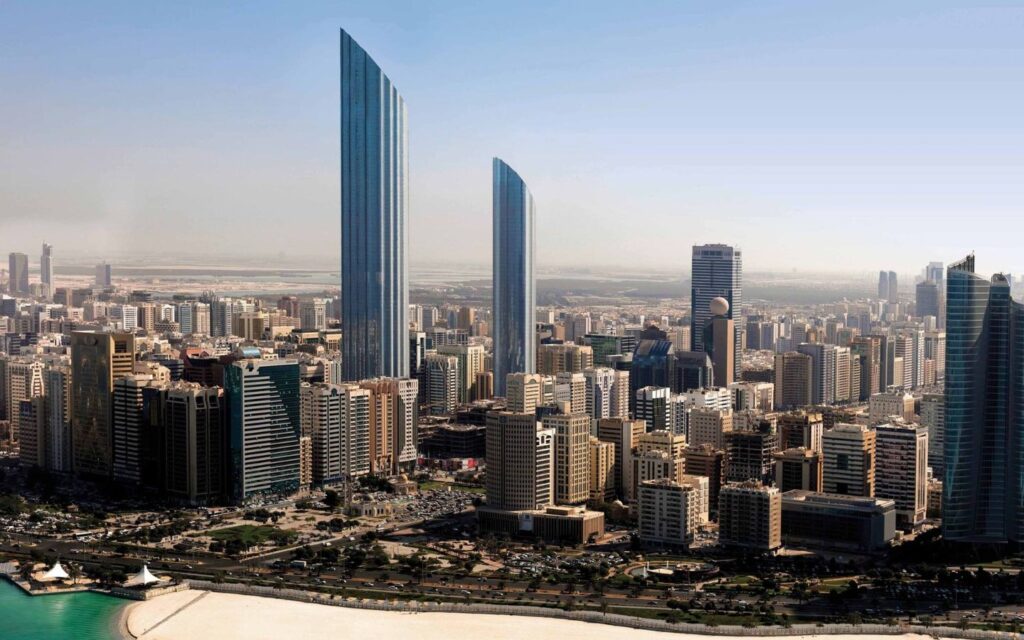 World Trade Centre Abu Dhabi towers connected to souk and mall