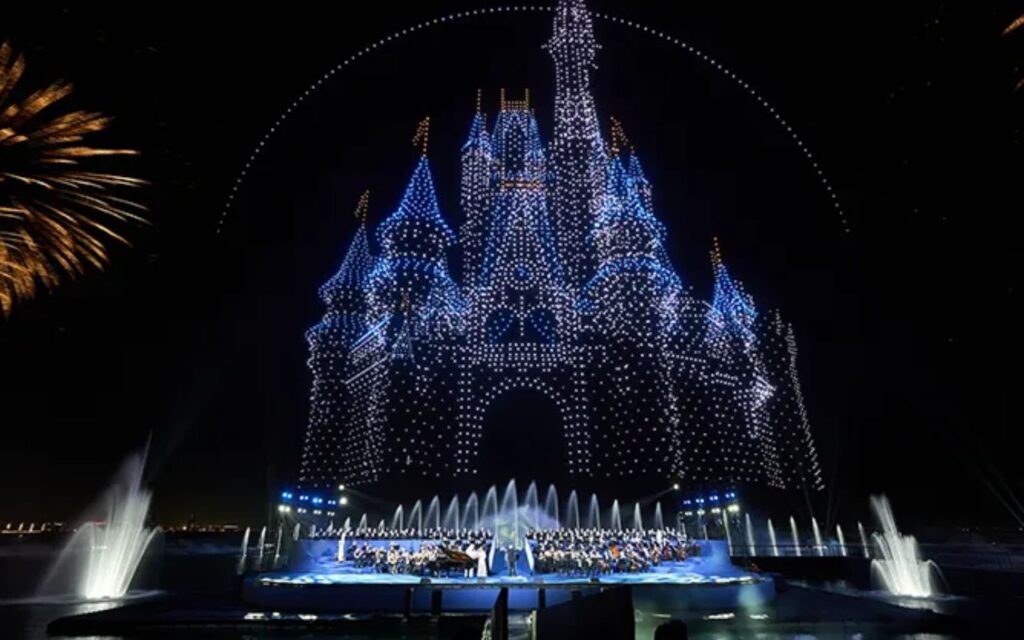 Disneyland Abu Dhabi castle concept art set on water