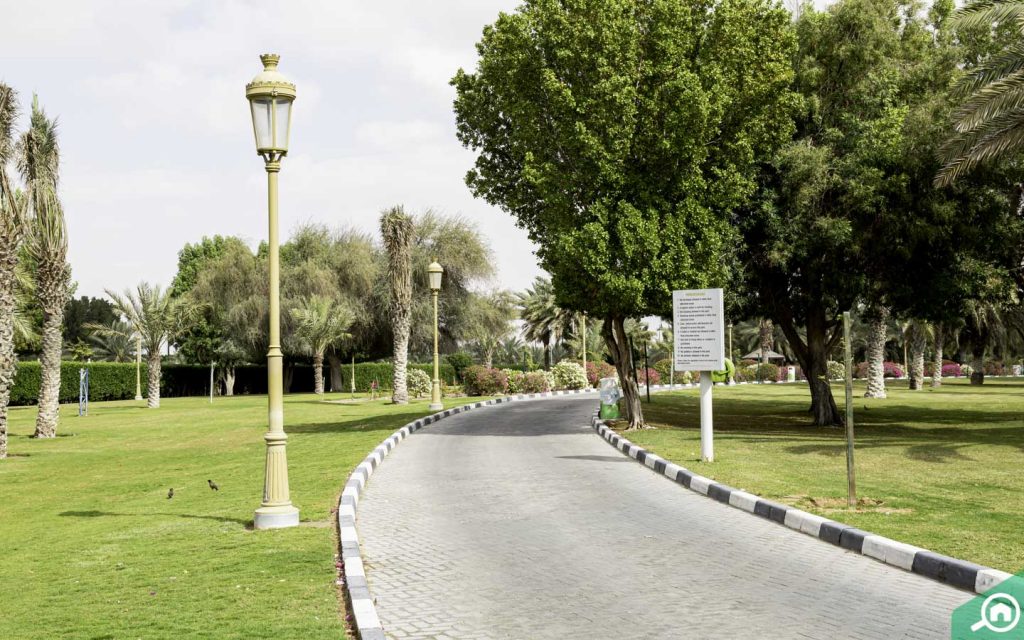 shaded walkway at Sharjah National Park