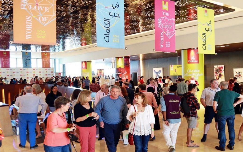 People attending Emirates Airline Festival of Literature in Dubai