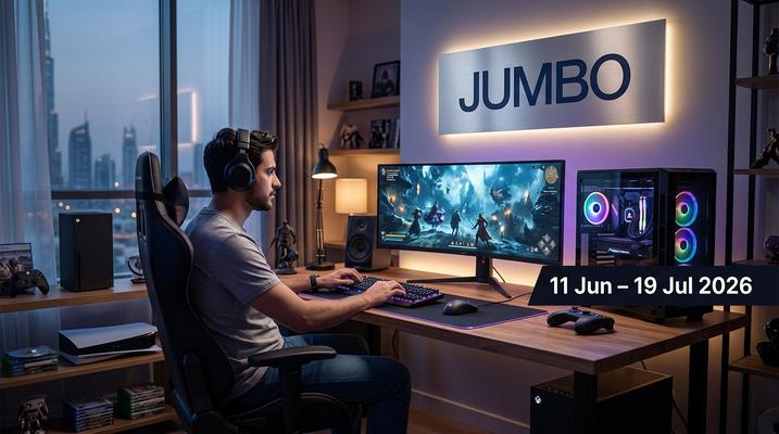 Jumbo UAE Live The Game Offers – Premium TVs, Laptops & Tablets Deals (19 Jun–19 Jul 2026)
