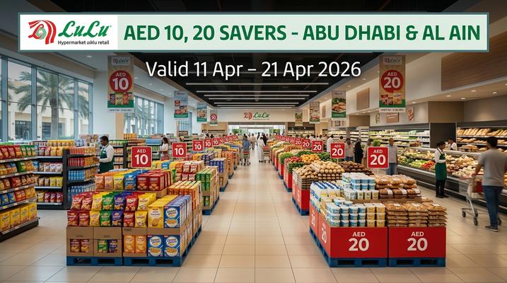 عروض لولو أبوظبي والعين - توفيرات 10 و 20 درهم حتى 21 أبريل 2026 في الإمارات