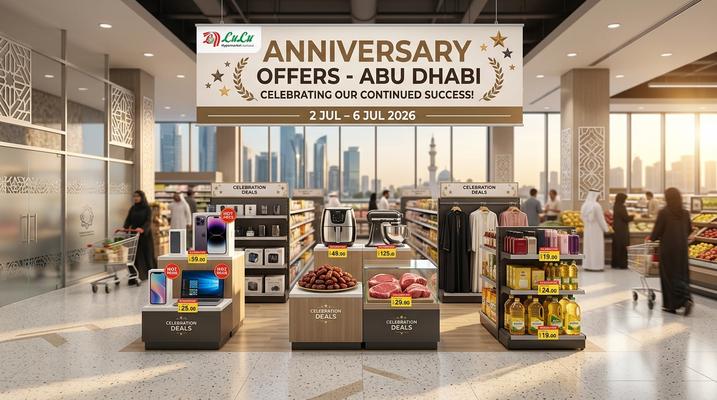 أقوى عروض الذكرى السنوية من اللولو في أبوظبي من 2 حتى 6 يوليو 2026