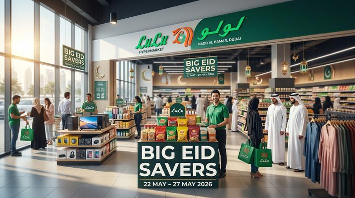 عروض اللولو الكبرى للعيد في ند الحمر، دبي | توفيرات حتى 60% من 22 إلى 27 مايو 2026