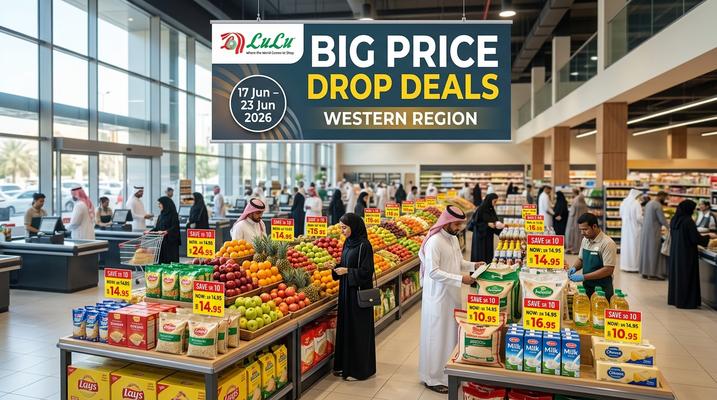 LuLu Big Price Drop Deals – Western Region | 17-23 June 2026 | Jeddah, Makkah, Yanbu, Tabuk, Khamis Mushait, Taif, Saudi Arabia