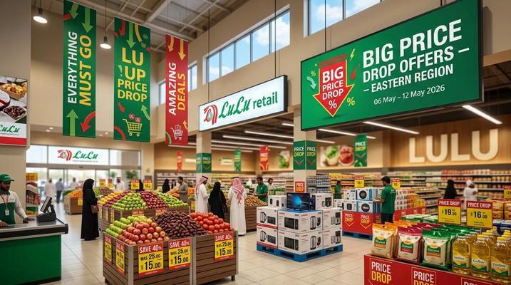 LuLu Big Price Drop Offers Eastern Region Saudi Arabia – Up to 55% Off in Khobar, Dammam & More (May 6-12, 2026)