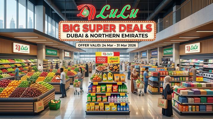 عروض اللولو الكبرى في الإمارات - دبي والإمارات الشمالية من 24 حتى 31 مارس 2026