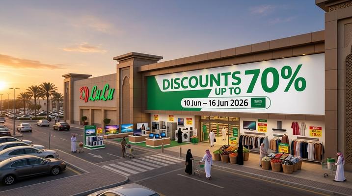 عروض اللولو الكبرى في المنطقة الغربية السعودية بخصومات تصل إلى 70% من 10 إلى 16 يونيو 2026