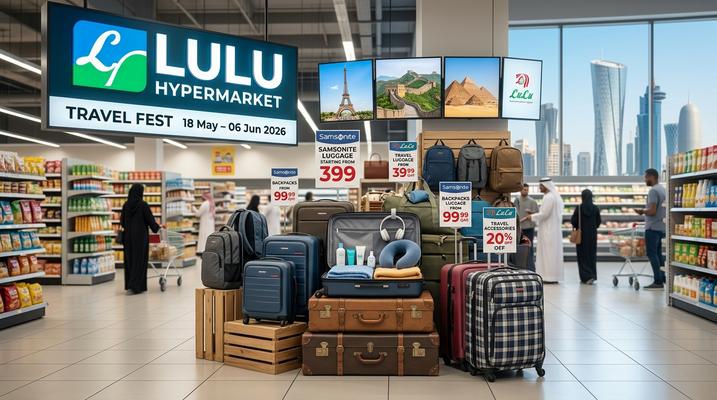 LuLu Travel Fest Offers in UAE & Qatar – Up to 51% Off Luggage (18 May – 6 Jun 2026)