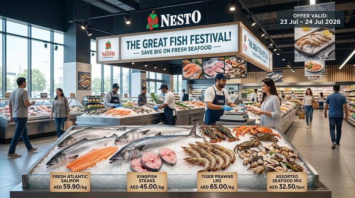 Nesto Fish Deals UAE – July 23-24, 2026: Up to 47% Off Fresh Seafood