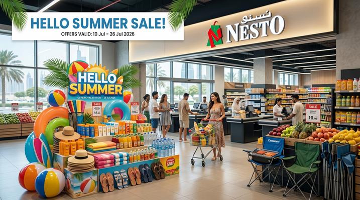 Nesto Hello Summer Offers in UAE – Save Big in Sharjah, Ajman, Dubai & Fujairah (Jul 10–26, 2026)