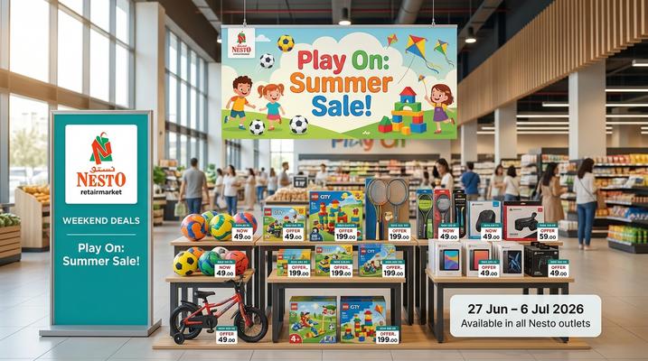 Nesto Play On Offers UAE – Board Games & Sports Games Deals Up to 41% Off (28 Jun–6 Jul 2026)