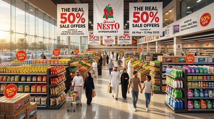 أقوى عروض نستو الحقيقية بخصم 50% في الخبر والجبيل والأحساء من 6 إلى 12 مايو 2026