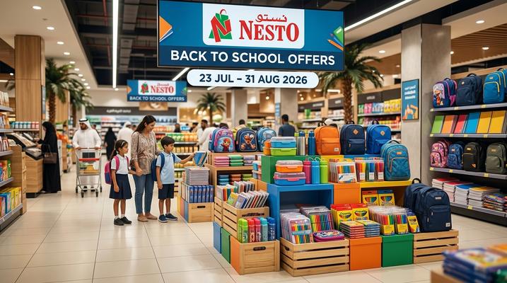 Nesto UAE Back To School Deals: Up to 50% Off on School Essentials | 26 July - 31 August 2026