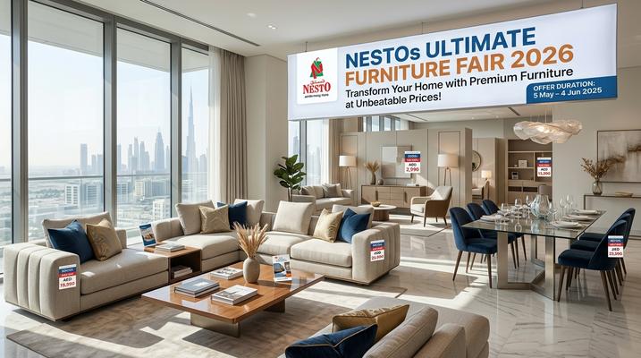 Nesto Ultimate Furniture Fair 2026 in UAE – Best Deals from May 5 to Jun 4 in Sharjah, Ajman, Dubai & Ras Al Khaimah