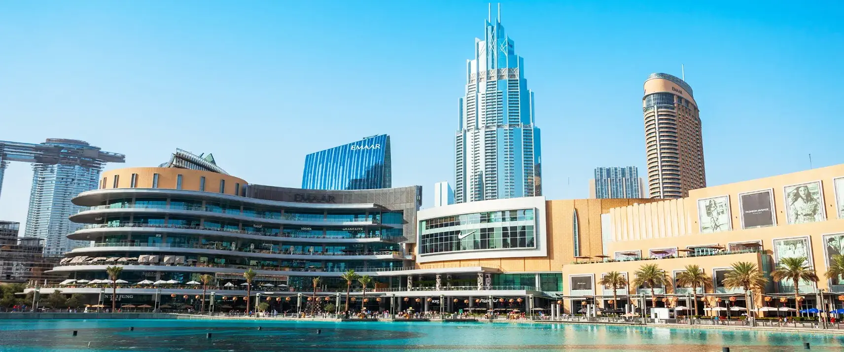 Free public viewing areas in Downtown Dubai for Emaar Burj Khalifa fireworks