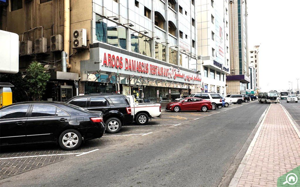 Aroos Damascus Syrian restaurant exterior in Deira Dubai