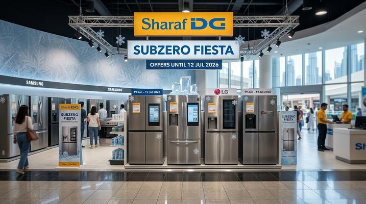 Sharaf DG Subzero Fiesta Offers in UAE – Up to 40% Off Refrigerators, Laptops & More (June 19 – July 12, 2026)