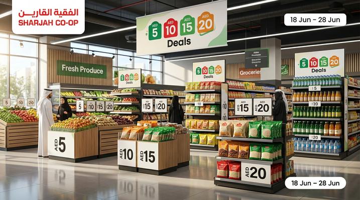 Sharjah Cooperative Society AED 5, 10, 15, 20 Deals in Sharjah, UAE – 20-28 June 2026