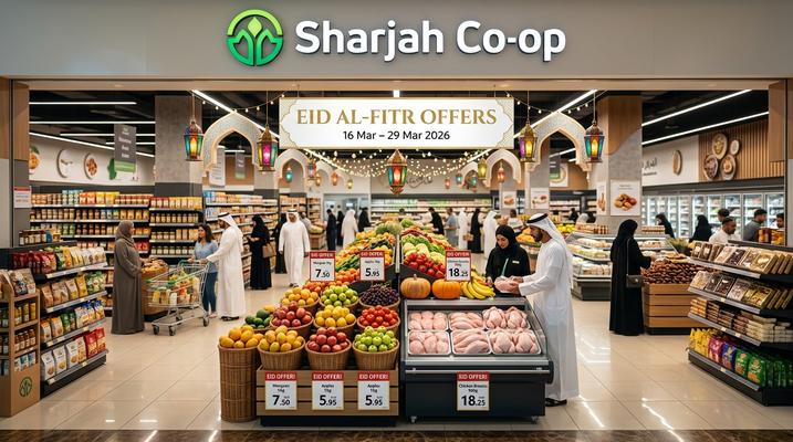 عروض جمعية الشارقة التعاونية عيد الفطر في الإمارات - الشارقة من 16 حتى 29 مارس 2026