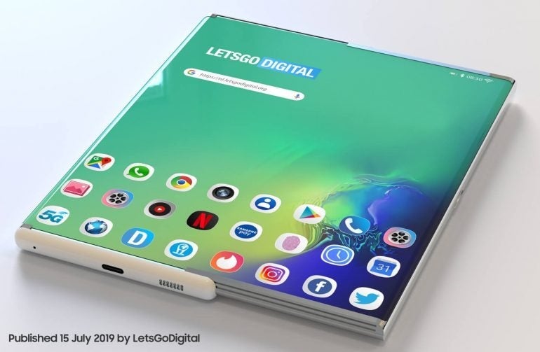 Early rollable phone concept design based on patents