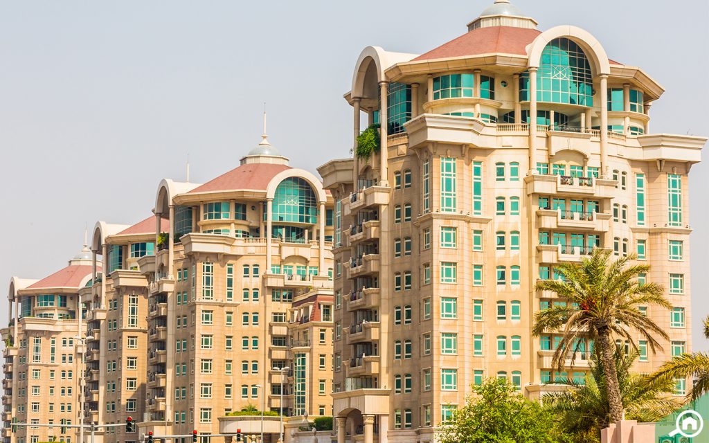 Apartment towers at DIFC, which uses Empower district cooling in Dubai