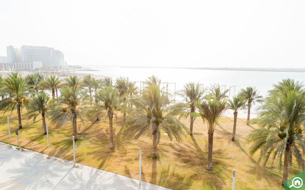 Al Raha Beach marina and waterfront villas in Abu Dhabi