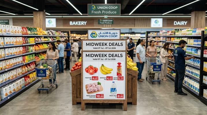 Union Coop Midweek Deals Dubai, UAE – July 7, 2026: Save Up to 57% on Groceries, Cookware & More