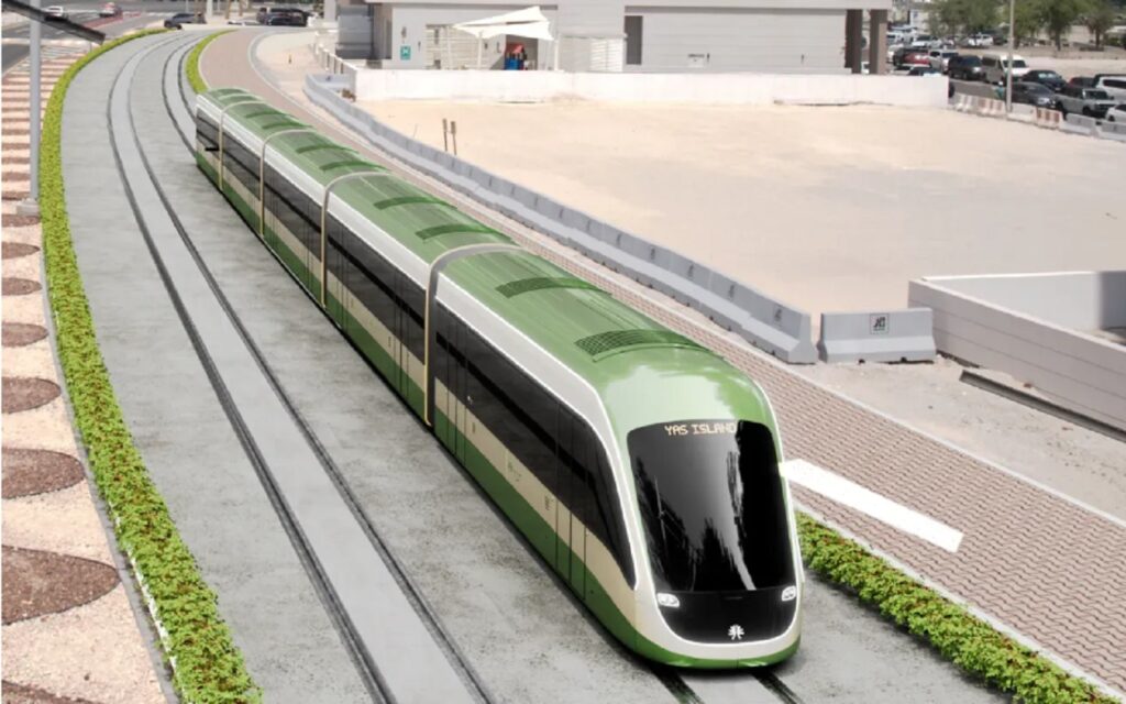 Abu Dhabi transport projects under development including tram and rail