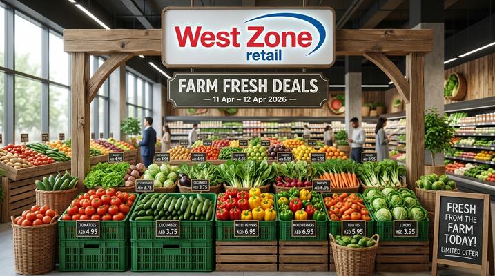 West Zone Farm Fresh Deals in UAE – April 11 to 12, 2026 | Best Fruit & Vegetable Offers